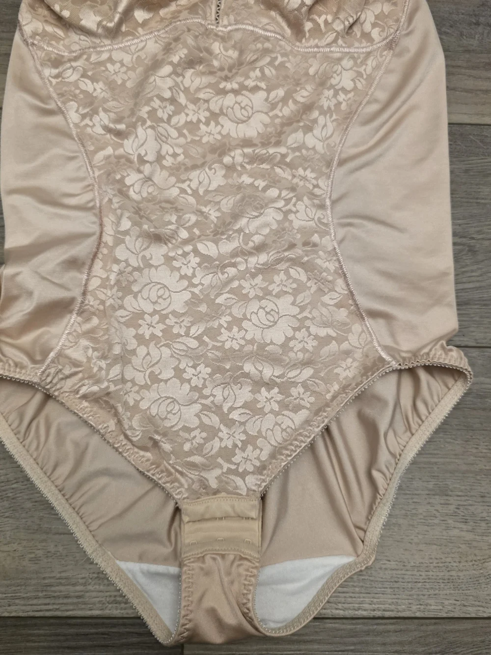 Bali Beige Floral Lace Shapewear Bodysuit